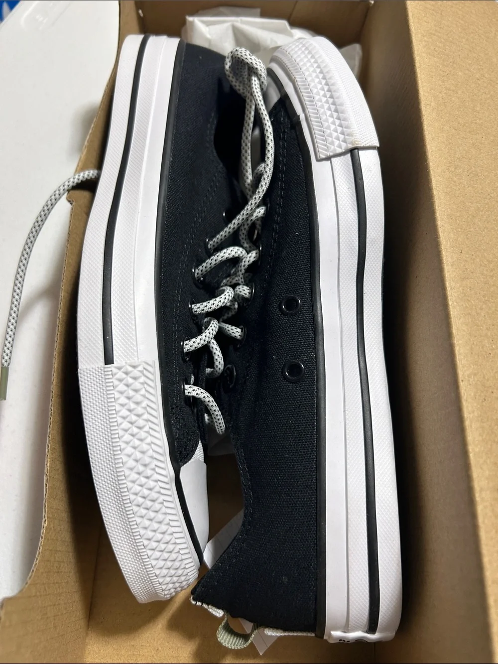 Converse Kids Black and White Low Top Sneakers